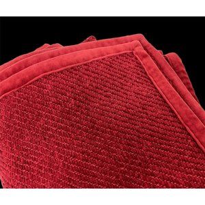 POTTERY BARN THROW COZY BLANKET  50X60 Red Large Bed Holiday Christmas